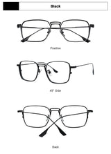 American Design Men Square Frames Handmade Retro Pure Titanium Glasses Thick Edges Business Eyeglasses Suitable for Large Faces