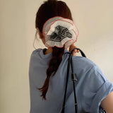 Women Lace Hair Scrunchies Girls Elastic Hair Bands Ponytail Holders Tie Hair Hoop Large Plaid Scrunchy Rubber Bands Headwear
