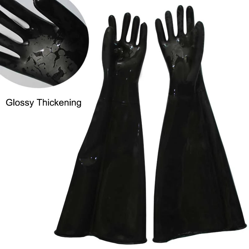 Sandblasting Rubber Gloves High-pressure Long Thicken Particles Wear-resistant Gloves Sandblasting Acid Alkali Resistant Gloves