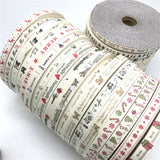 5 Yards/lot 15mm Cotton Ribbon Handmade Design Printed Cotton Ribbons For Wedding Christmas Decoration DIY Sewing Fabric