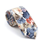 New Men's Floral Neck Ties Casual Cotton Slim Tie Skinny Wedding Party Suit Collar Flower Neckties Gravata Accessories Gift