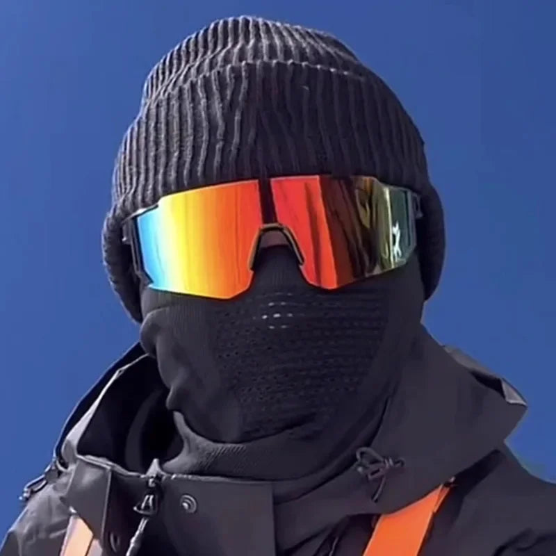 New Style Wrap-around Fashion Sports Glasses For Men And Women,Mirrored,Reflective Lenses,Outdoor Activities Like Cycling,Skiing