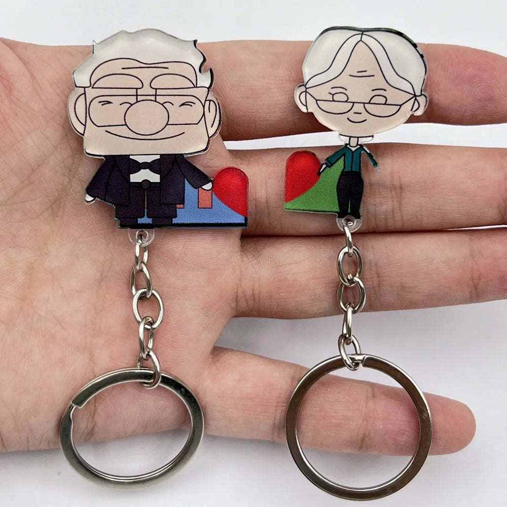 Anime Cane Frederisk Cosplay Keychain Refrigerator Sticker Cartoon Acrylic Couple Pendant Key Chain Accessory Halloween Keyring