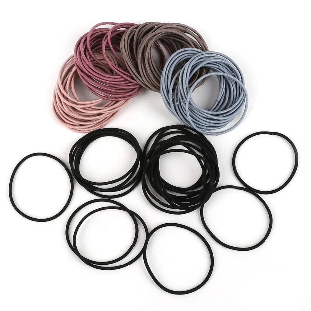 New Color Nylon Elastic Hair Tie Rubber Band for Women Men Thin Hairbands Ponytail Holder Hair Accessories