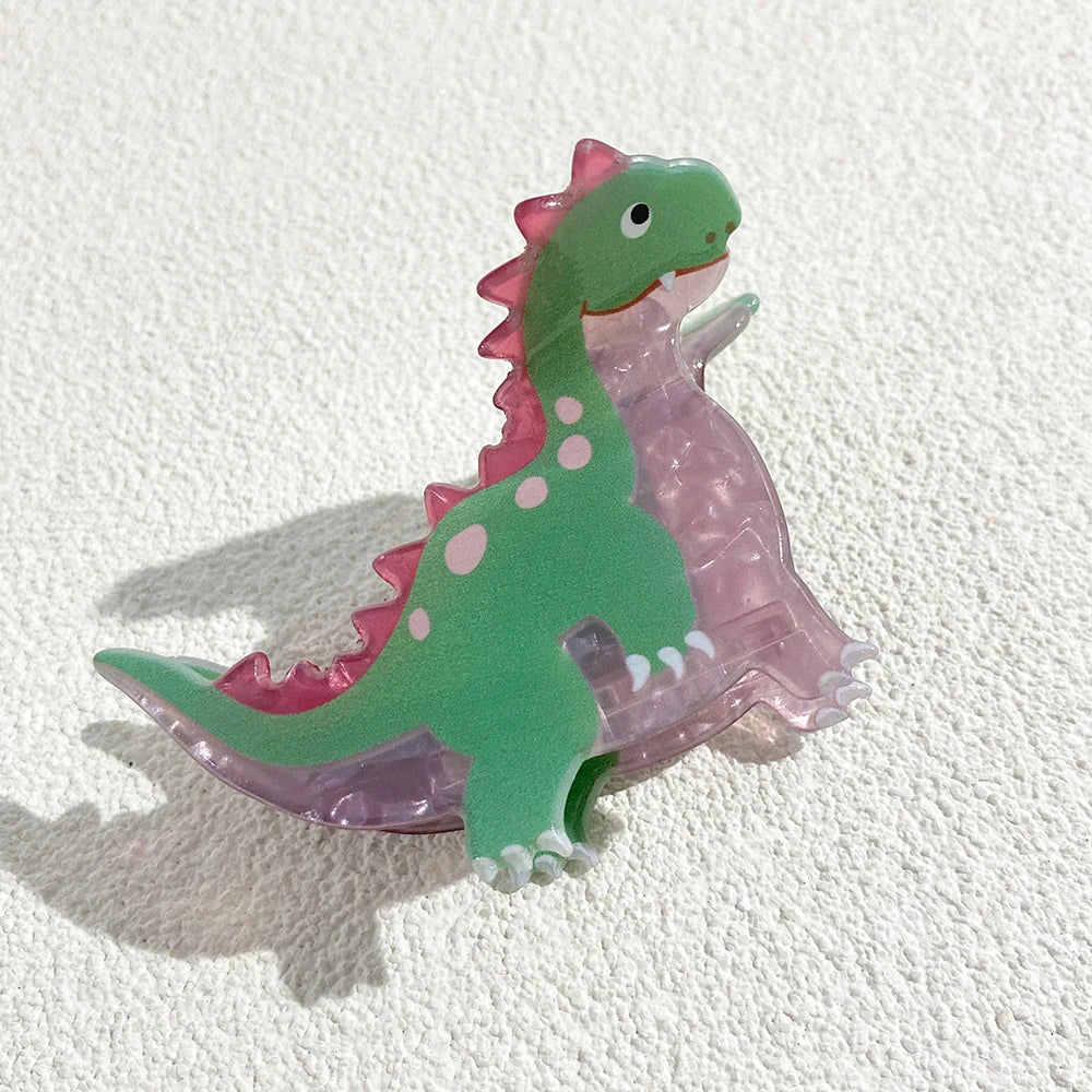 New Design Cartoon Dinosaurs Plastic Hair Clip Claw For Women Girls Fashion Funny Chameleon Ponytail Hairpin Hair Accessories