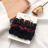 5/6pcs Simple Solid Color Elastics Hair Ties for Women Thick Hair Soft No hurt Hair Ponytail Holder Hair Rope Hair Accessories