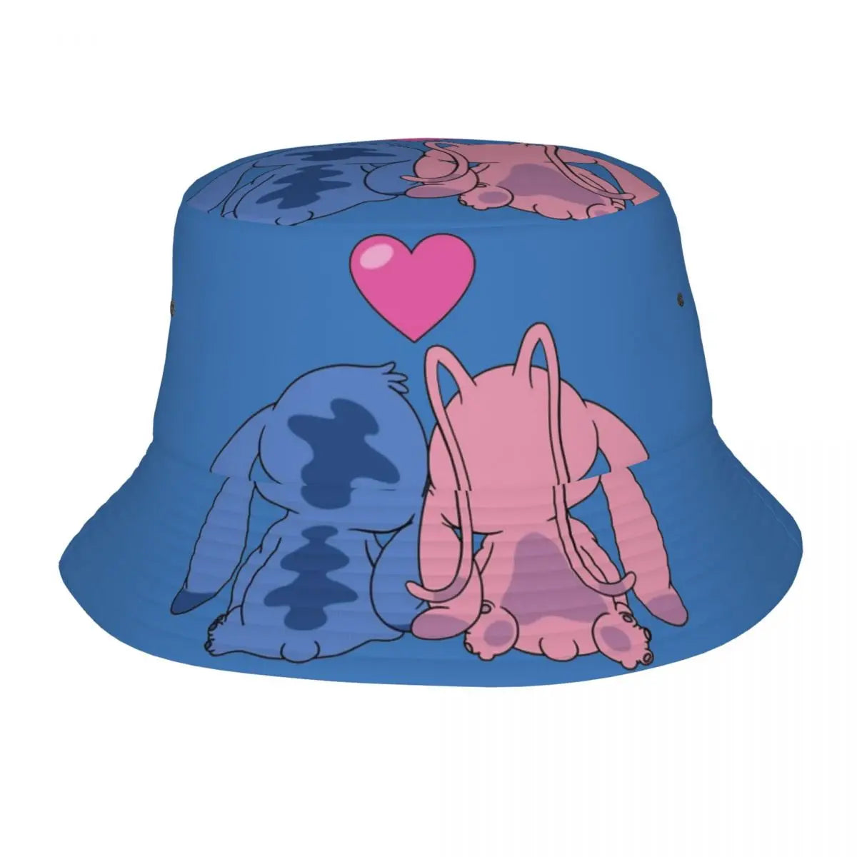 Unisex Kawaii Bucket Hats Funny Stitch Cartoon Accessories Bob Hat For Beach Headwear Lightweight