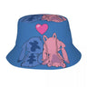 Unisex Kawaii Bucket Hats Funny Stitch Cartoon Accessories Bob Hat For Beach Headwear Lightweight