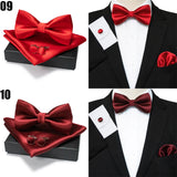 EASTEPIC Men's Bow Tie Sets Including Cufflinks and Handkerchieves Bow Ties with Adjustable Straps for Formal Occasions