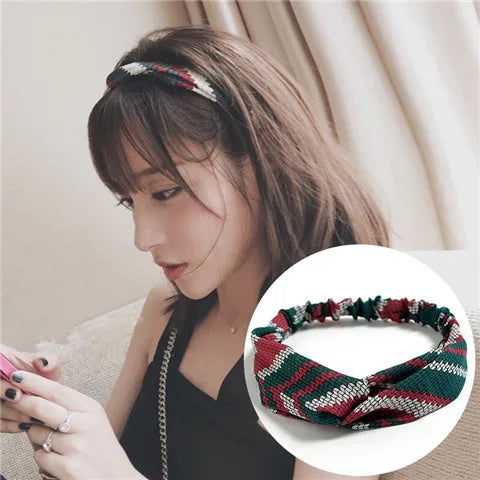Cross elastic headband chiffon silk headband ladies headband hair accessory sports face wash