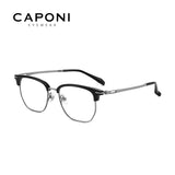 CAPONI Original Designer Men Glasses Frames Pure Titanium  Business Eyewear Anti Blue Light Multifunctional Frame Glasses J23615