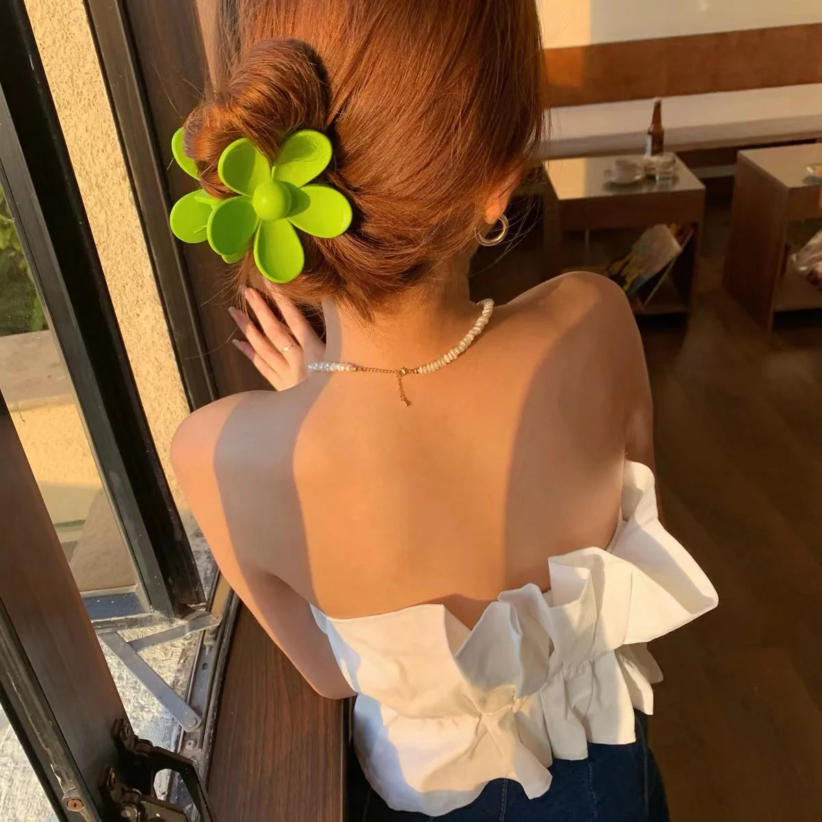 Large Flower Claw Clips For Women Fashion Hair Claw Hair Clamps Girls Matte Hairpins Sweet Headwear Barrette Hair Accessories