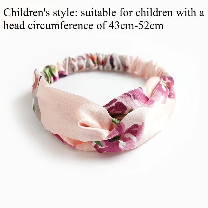 European and American silk elastic elastic cross headband, stylish, simple and versatile headband for parents and children