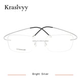 Krasivyy Pure Titanium Rimless Glasses Frame Men Prescription Eyeglasses Germany Women Myopia Optical Frame Screwless Eyewear