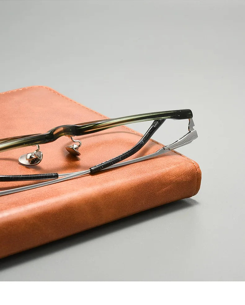 High Quality Luxury Glasses Ultra Light Pure Titanium Men's Eyeglass Frames High-Quality Acetate Prescription Eyeglass Frames