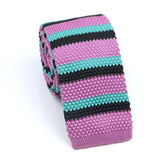 Leisure Knit Tie Fashion Skinny Striped Narrow Slim Neck Ties For Men Woven Knitted Cravat Colourful Warm Designer Necktie Gifts