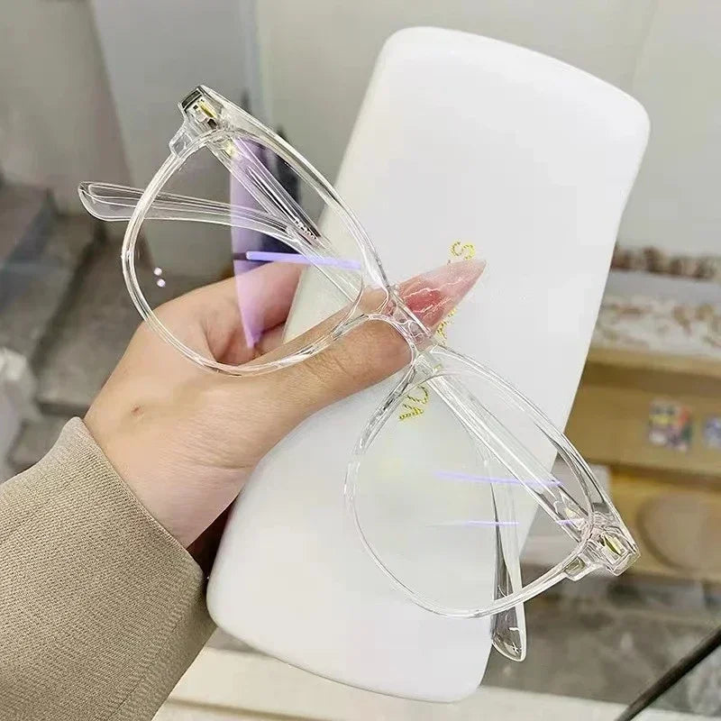Anti Blue Light Optical Glasses Ultra Light Graduated Lenses Near Sight Prescription Glasses Men Ladies Square Myopia Eyewear