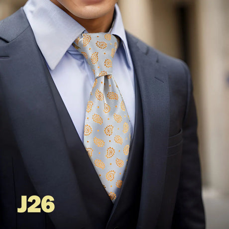 Hot Yellow Brown Men Neckties Classic Suit Formal Dress Wedding School Dropshipping