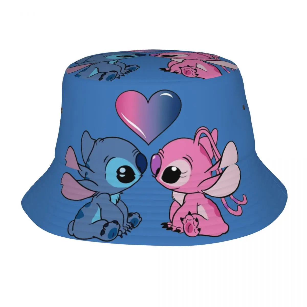 Unisex Kawaii Bucket Hats Funny Stitch Cartoon Accessories Bob Hat For Beach Headwear Lightweight
