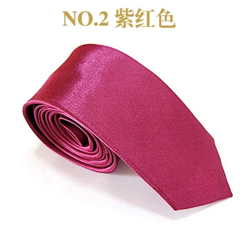 Mans Accessories Slim Skinny Tie for Men Jacquard Woven Solid Champagne Orange Red Purple Blue Ties Wedding Necktie corbatas par