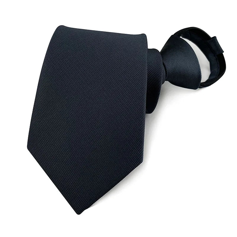 Solid Colors Necktie Zipper Tie 8cm Ties Business for Man Gravatas Handkerchief Bowtie Mens Wedding Shirt Accessories