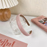 2022 Gentle Pink Womans Hairbands Girl Sweet Plush Wide Side Sponge Headband Hair Hoop Fashion Simple Solid Color Hair Accessory