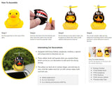 Rubber Duck Toy Car Ornaments Yellow Duck Car Dashboard Decorations Motor Accessories Yellow Duck Ornaments with Helmet for Bike