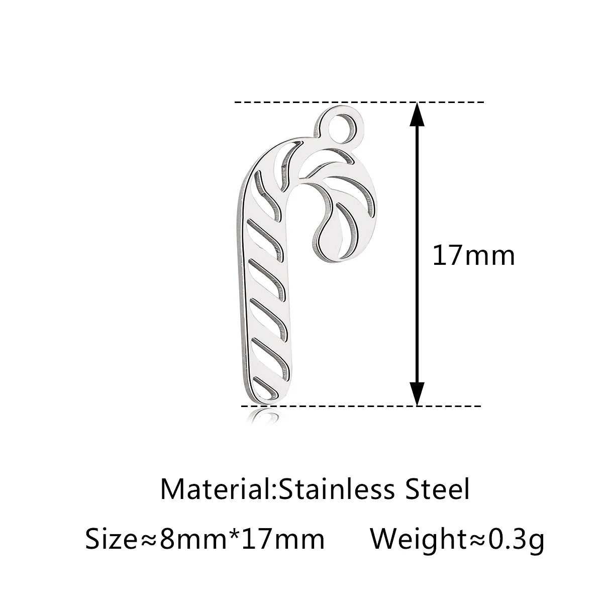 5Pcs Xmas Tree/Candy Cane/Snowman/Santa Claus Charm Stainless Steel Boots Christmas Pendant DIY Necklace Bracelet Jewelry Making