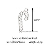 5Pcs Xmas Tree/Candy Cane/Snowman/Santa Claus Charm Stainless Steel Boots Christmas Pendant DIY Necklace Bracelet Jewelry Making