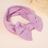 3Pcs Girls Cable Knit Turban Baby Bows Headbands For Children Elastic Kids Hair Bands Newborn Toddle Headwrap Hair Accessories
