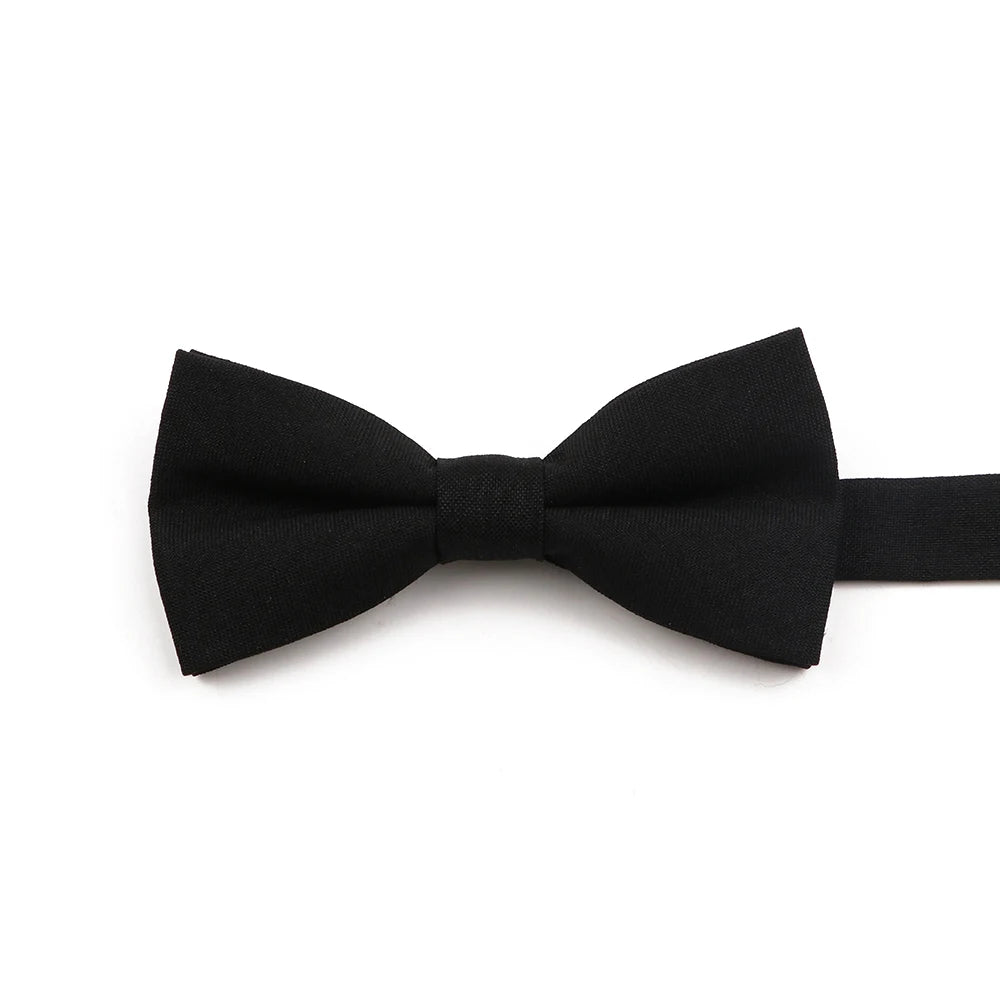 High Quality Mens Solid Color Bowtie Set For Men Children Wedding Party Dinner Accessory Pink Orange Father-son Bow Tie Gift