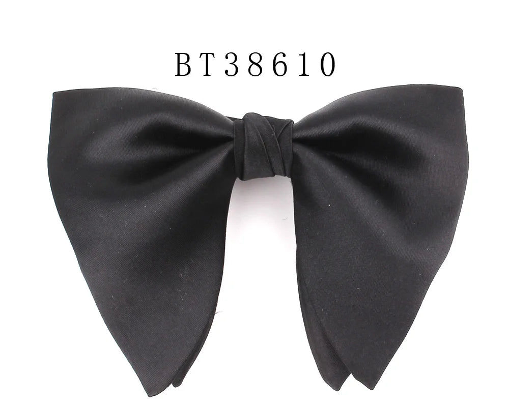 New Solid Bow Tie For Men New Wedding Bowtie Adjustable Oversize Bow tie For Wedding Groom Big Bow ties Butterfly Men's Gifts