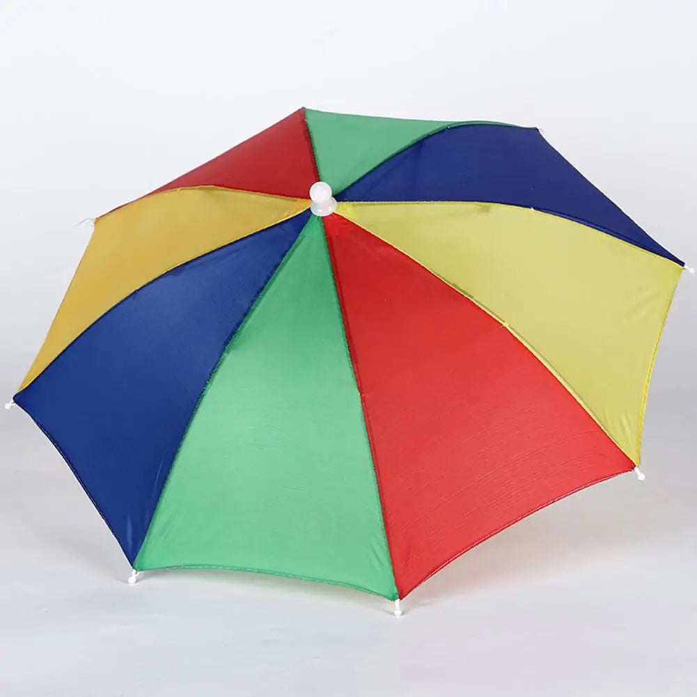 Children Rain Umbrella Hat Portable Foldable Outdoor Headwear Shade Head Hats Cap Beach Sun Camping Kids Waterproof Fishing K5F9