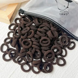 50/100Pcs Colorful Basic Nylon Ealstic Hair Ties for Girls Ponytail Hold Scrunchie Rubber Band Kid Fashion Hair Accessories