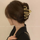 Fashion Geometric Metal Hair Claw Clips for Women Vintage Hair Clamps Crab Headband Hairpin Girls Hair Accessories Headwear