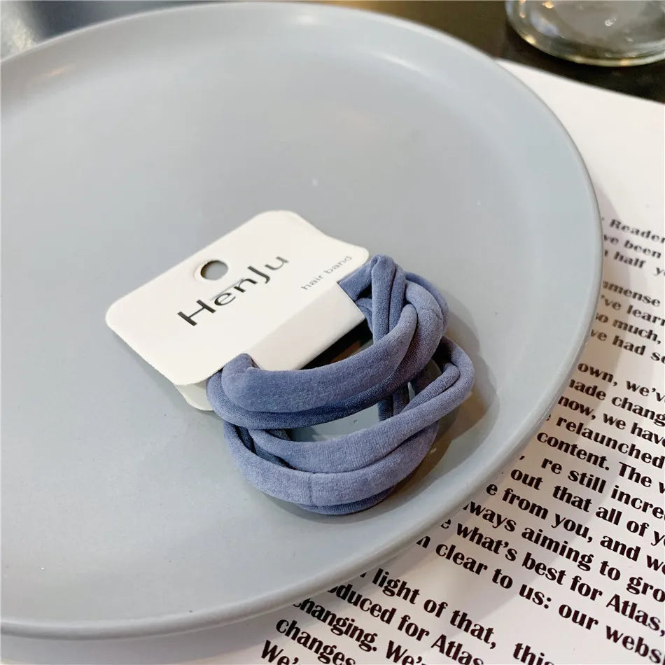 6Pcs/Lot Elastic Hair Bands Women Hair Rubber Band Elegant High Elasticity Solid Color Girls Elastic Hair Bands Hair Accessories