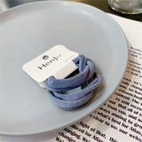 6Pcs/Lot Elastic Hair Bands Women Hair Rubber Band Elegant High Elasticity Solid Color Girls Elastic Hair Bands Hair Accessories