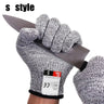 A Pair Anti Cut Proof Gloves Hot Sale Grey Black Anti Cut Level 5 Safety Work Gloves Glass Cutting Safety Protection