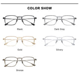 American Design Men Square Frames Handmade Retro Pure Titanium Glasses Thick Edges Business Eyeglasses Suitable for Large Faces