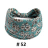 Leopard Print Headbands for Women Wide Boho Turban Head Wraps Cotton Knotted Elastic Hairbands Non Slip Workout Hair Accessories