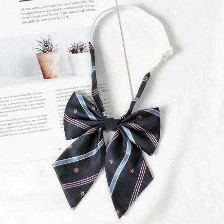 Bow tie Ladies Fashion Japanese JK Style Striped Girls School Uniform Bow Tie for Girls Korean Cosplay Women Butterfly Corbatas