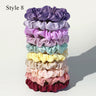 10pcs/pack Solid Color Elastics Hair Ties For Women Thick Hair Soft No Hurt Hair Ponytail Holder Hair Rope Hair Accessories Hot