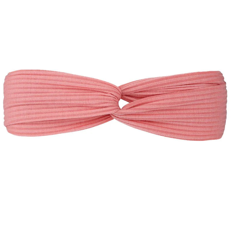 Headbands For Women Girls Top Knot Stretchy Headband Boho Twisted Criss Cross Hair Bands Knitted Cotton Turban Hair Accessories