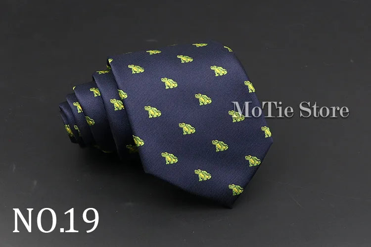 Cute Cartoon Pattern Animal Floral Printed Tie For Men Narrow Slim NeckTie Wedding Red Navy Party Ties Cravat Accessories Gifts