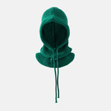 Winter Balaclava Hat for Men&Women Knitted Hooded Cap Outdoor Windproof Drawstring Hat One-Piece Neck Beanie Capofficial website