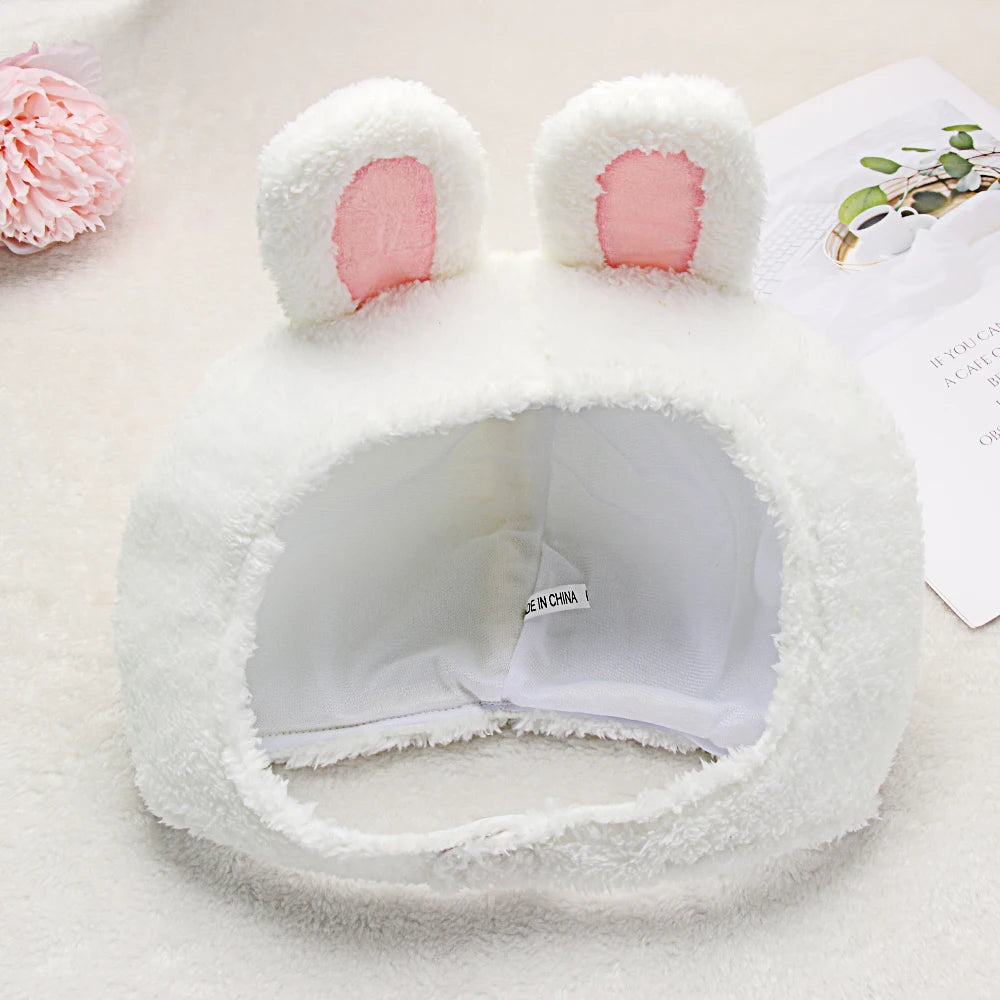 Cute Cosplay Costume Green Headgear Female Beanie Caps Cartoon Winter Autumn Hats Plush Hat Big Frog Eyes Hat Rabbit Bunny Ears
