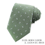 Wedding Tie For Men Women Military Green Neck Tie For Party Casual Jacquard Neckties Adult Suit Neck Ties For Groomsmen Gifts