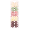 10Pcs/Set New Cute Solid Ribbon Bowknot Hair Clips for Baby Girls Handmade Bows Hairpin Barrettes Headwear Kids Hair Accessories