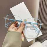 Anti Blue Light Blocking Glasses Oversized Square Reading Glasses for Women Men TR Frame High-definition Presbyopia Eyewear