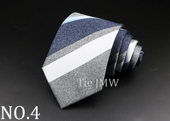 Leisure Men's Striped Tie 8cm Floral Paisley Brown Grey Necktie Business Daily Wear Cravat Wedding Party Collar Accessories Gift